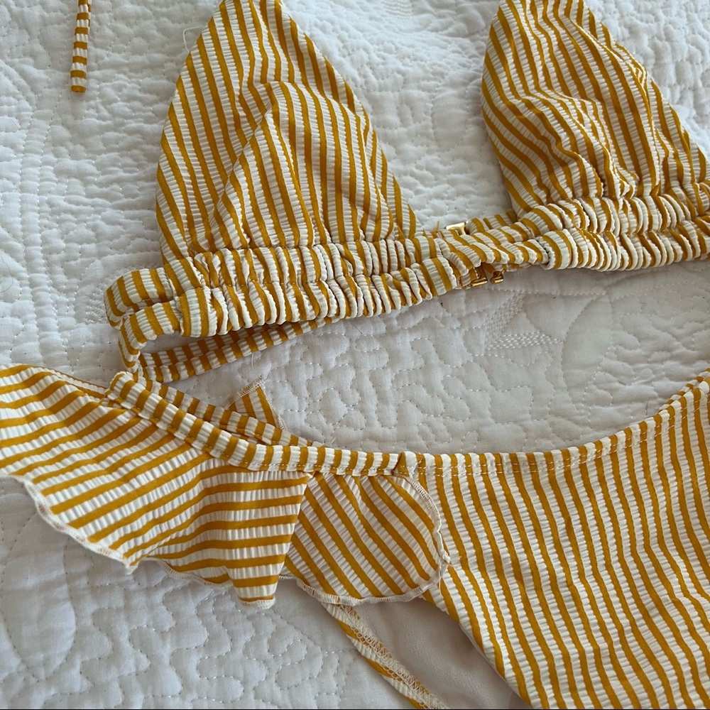 MONTCE - Canary Stripe Bikini Set Sz S/M - Picture 3 of 8